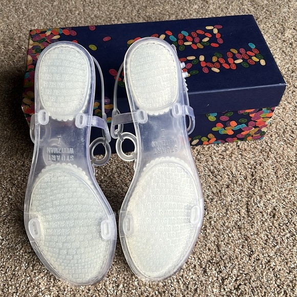 BRAND NEW Stuart Weitzman Rhinestone Jellies, Size 7 - Picture 2 of 6